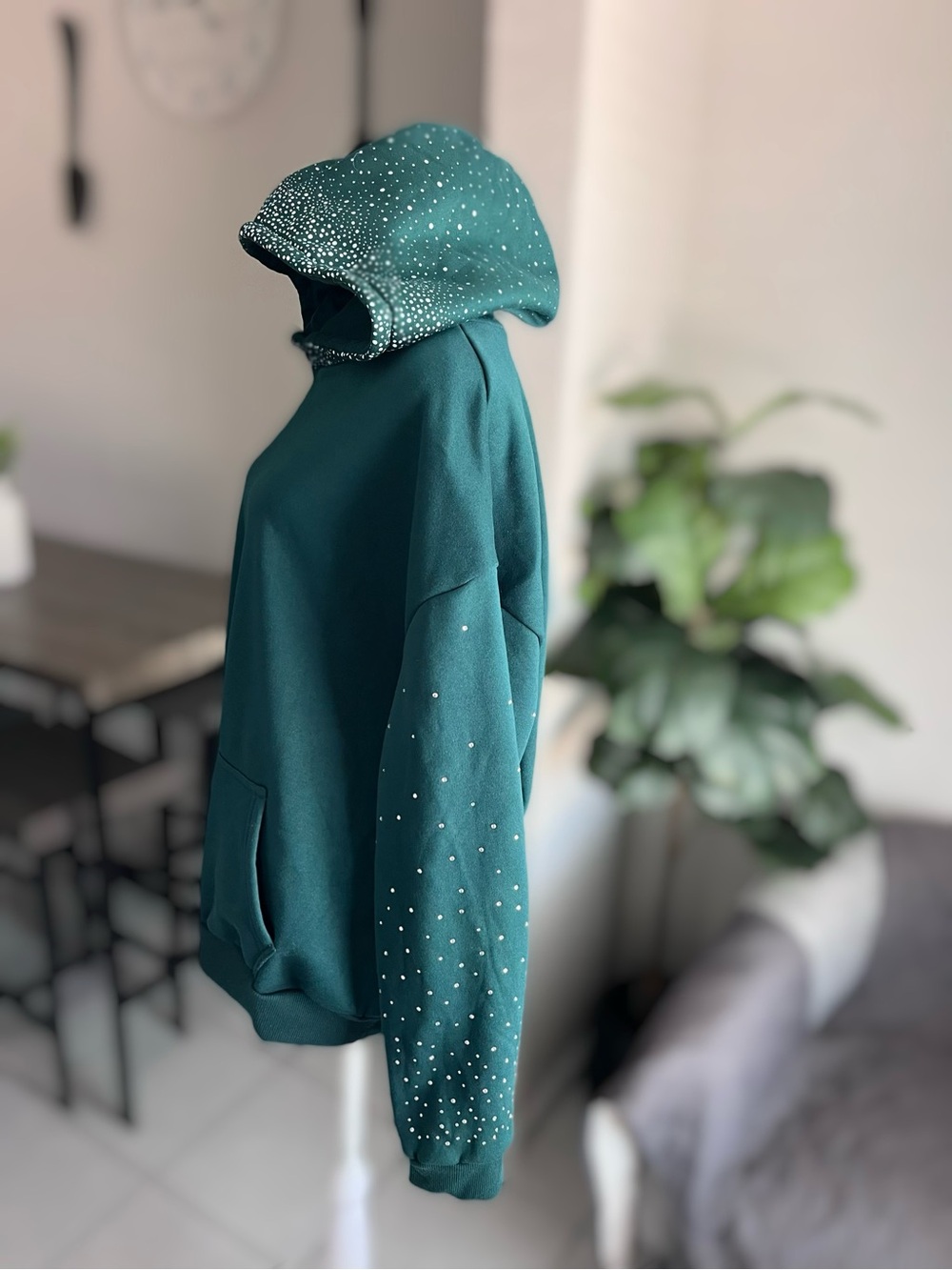 Unbranded Rhinestone Embellished Hoodie Size XL